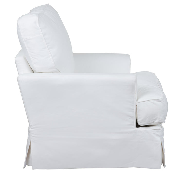 Sunset Trading Ariana Slipcovered Chair | Stain Resistant Performance Fabric | White