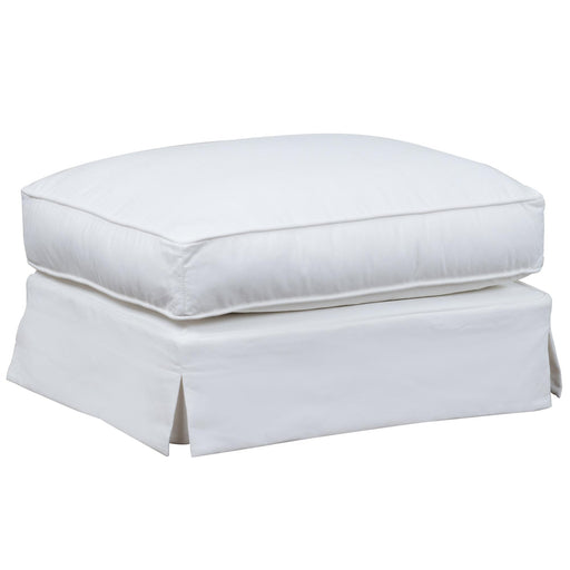 Sunset Trading Ariana Slipcovered Ottoman | Stain Resistant Performance Fabric | White -  Chapter 11 Furniture (Lewiston, Maine)