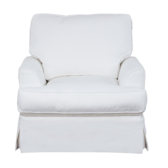 Sunset Trading Ariana Slipcovered Chair | Stain Resistant Performance Fabric | White