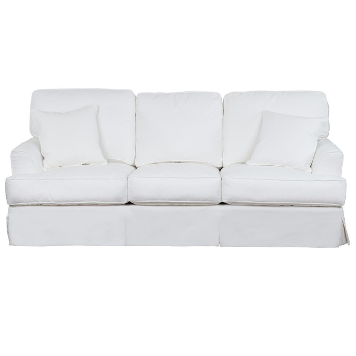 Sunset Trading Ariana Slipcovered Sleeper Sofa | Stain Resistant Performance Fabric | White