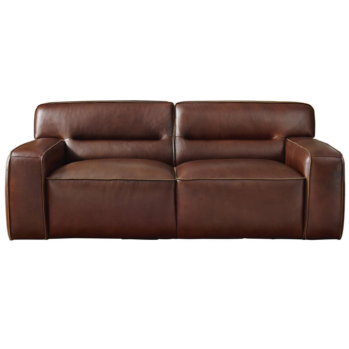 Sunset Trading Milan Leather Loveseat | Brown