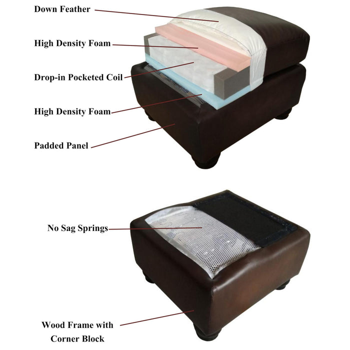 Sunset Trading Milan Leather Loveseat | Brown -  Chapter 11 Furniture (Lewiston, Maine)
