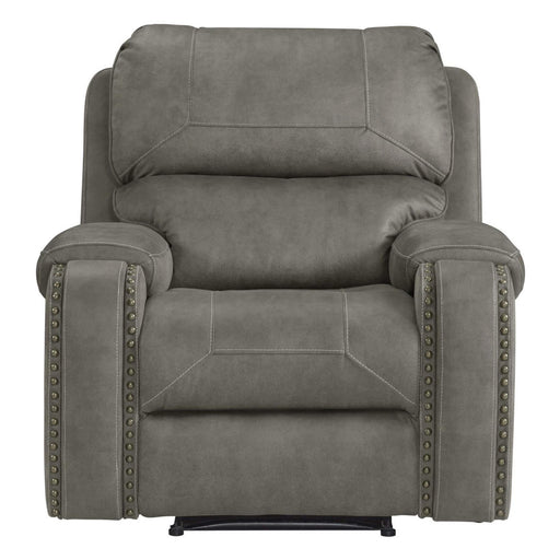 Sunset Trading Calvin 41" Wide Recliner | Reclining Chair | Nailheads | Easy to Clean Gray Fabric -  Chapter 11 Furniture (Lewiston, Maine)