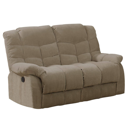 Sunset Trading Heaven on Earth Reclining Loveseat | Manual Recliner | Tan Fabric -  Chapter 11 Furniture (Lewiston, Maine)