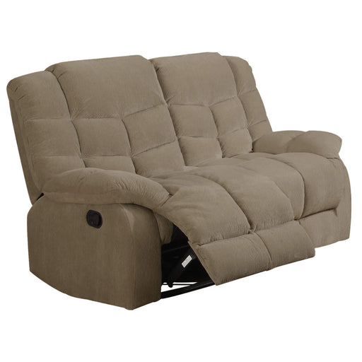 Sunset Trading Heaven on Earth Reclining Loveseat | Manual Recliner | Tan Fabric -  Chapter 11 Furniture (Lewiston, Maine)