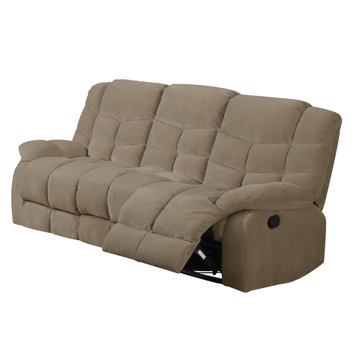 Sunset Trading Heaven on Earth Reclining Sofa | Manual Recliner | Tan Fabric Couch -  Chapter 11 Furniture (Lewiston, Maine)