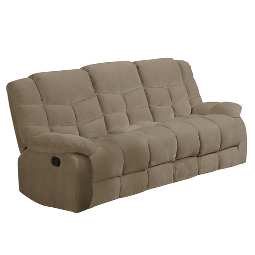 Sunset Trading Heaven on Earth Reclining Sofa | Manual Recliner | Tan Fabric Couch -  Chapter 11 Furniture (Lewiston, Maine)