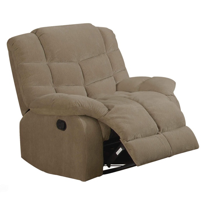 Sunset Trading Heaven on Earth 3 Piece Reclining Living Room Set | Sofa Loveseat Chair | Manual Recliner | Tan Fabric -  Chapter 11 Furniture (Lewiston, Maine)