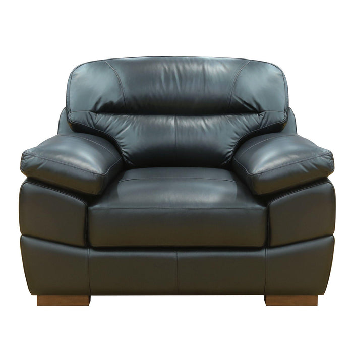 Sunset Trading Jayson 3 Piece Top Grain Leather Living Room Set | Black Sofa Loveseat and Chair -  Chapter 11 Furniture (Lewiston, Maine)