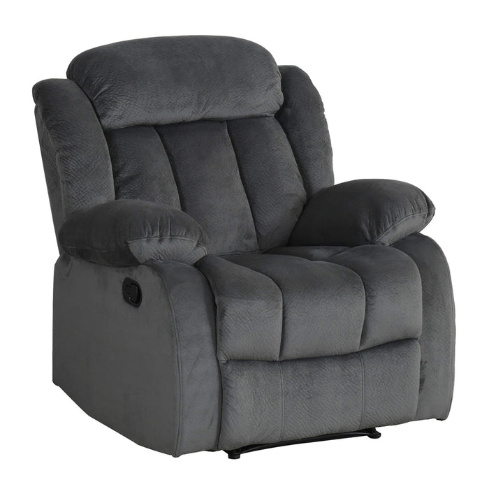 Sunset Trading Madison Reclining Chair | Manual Recliner | Gray Fabric Clubchair -  Chapter 11 Furniture (Lewiston, Maine)