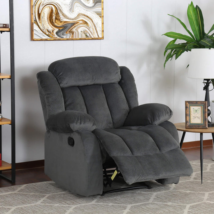 Sunset Trading Madison Reclining Chair | Manual Recliner | Gray Fabric Clubchair -  Chapter 11 Furniture (Lewiston, Maine)