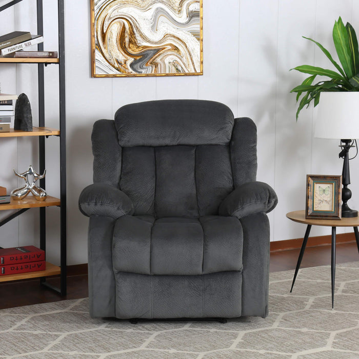 Sunset Trading Madison Reclining Chair | Manual Recliner | Gray Fabric Clubchair -  Chapter 11 Furniture (Lewiston, Maine)