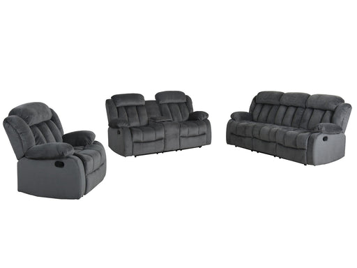 Sunset Trading Madison 3 Piece Reclining Living Room Set | Sofa Loveseat Chair | Manual Recliner | Gray Fabric -  Chapter 11 Furniture (Lewiston, Maine)