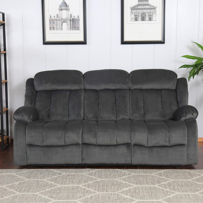 Sunset Trading Madison 3 Piece Reclining Living Room Set | Sofa Loveseat Chair | Manual Recliner | Gray Fabric -  Chapter 11 Furniture (Lewiston, Maine)