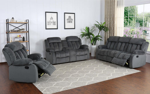 Sunset Trading Madison 3 Piece Reclining Living Room Set | Sofa Loveseat Chair | Manual Recliner | Gray Fabric -  Chapter 11 Furniture (Lewiston, Maine)