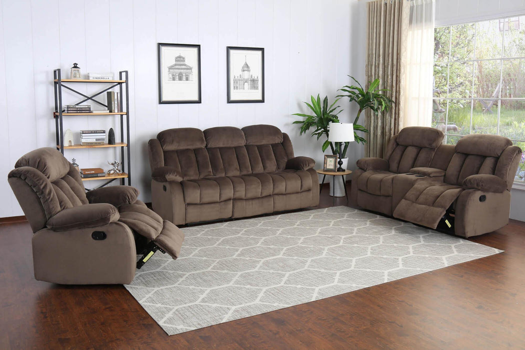 Sunset Trading Teddy Bear 3 Piece Reclining Living Room Set | Sofa Loveseat Chair | Manual Recliner | Brown Fabric -  Chapter 11 Furniture (Lewiston, Maine)