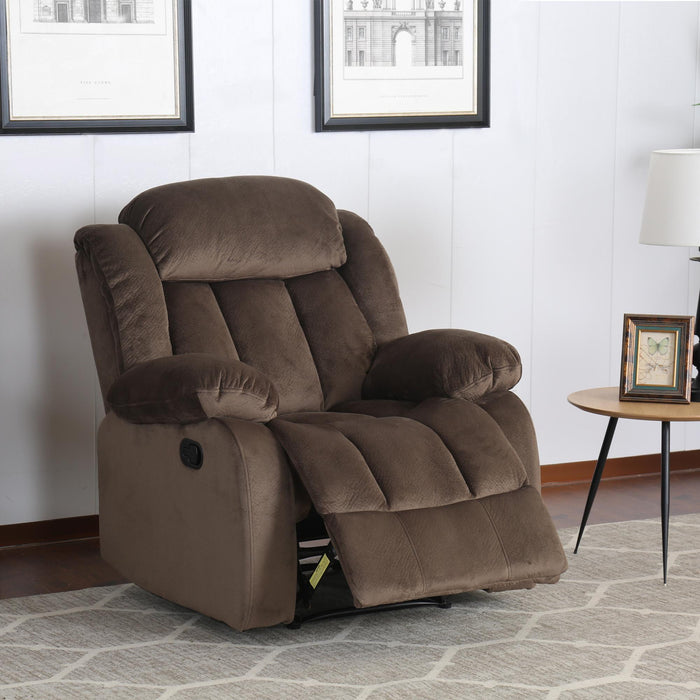 Sunset Trading Teddy Bear Reclining Chair | Manual Recliner | Brown Fabric Clubchair -  Chapter 11 Furniture (Lewiston, Maine)