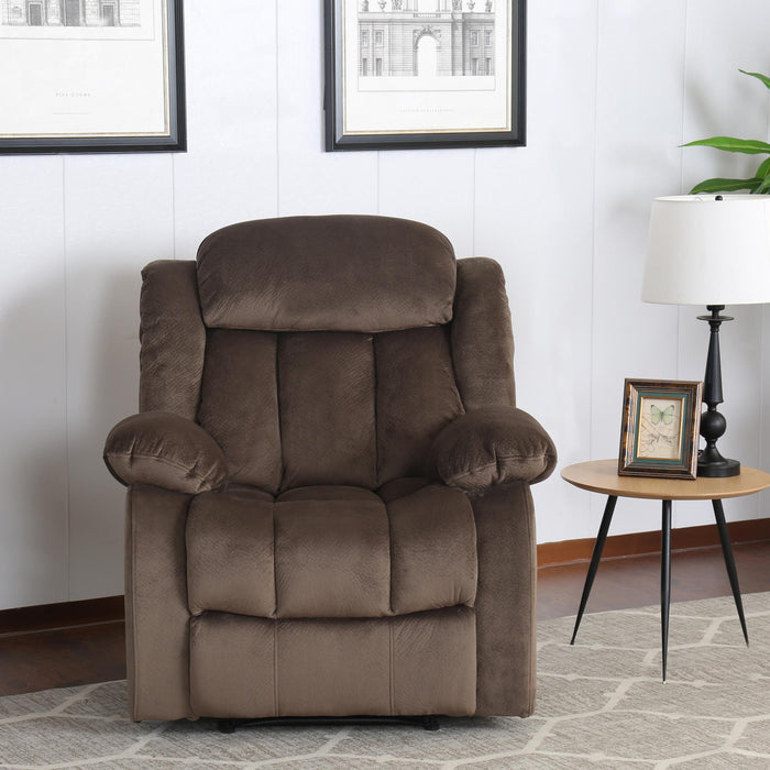 Sunset Trading Teddy Bear Reclining Chair | Manual Recliner | Brown Fabric Clubchair -  Chapter 11 Furniture (Lewiston, Maine)
