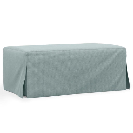 Sunset Trading Newport Slipcover Only for 44" Wide Ottoman | Stain Resistant Performance Fabric | Ocean Blue -  Chapter 11 Furniture (Lewiston, Maine)