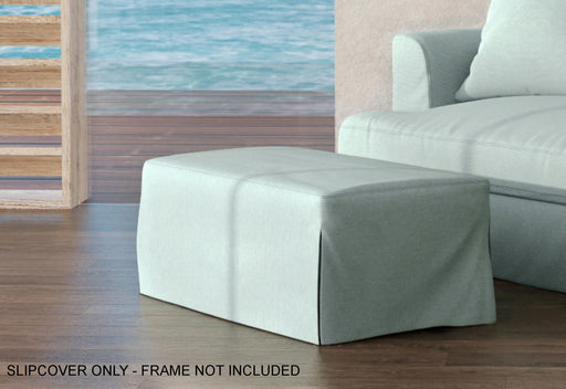 Sunset Trading Newport Slipcover Only for 44" Wide Ottoman | Stain Resistant Performance Fabric | Ocean Blue -  Chapter 11 Furniture (Lewiston, Maine)