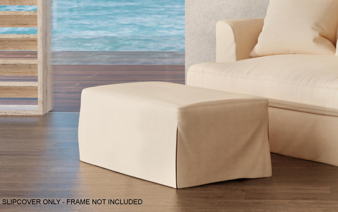 Sunset Trading Newport Slipcover Only for 44" Wide Ottoman | Stain Resistant Performance Fabric | Tan -  Chapter 11 Furniture (Lewiston, Maine)