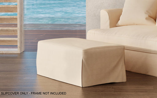 Sunset Trading Newport Slipcover Only for 44" Wide Ottoman | Stain Resistant Performance Fabric | Tan -  Chapter 11 Furniture (Lewiston, Maine)