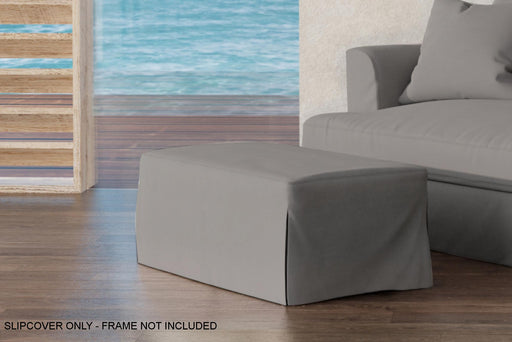 Sunset Trading Newport Slipcover Only for 44" Wide Ottoman | Stain Resistant Performance Fabric | Gray -  Chapter 11 Furniture (Lewiston, Maine)