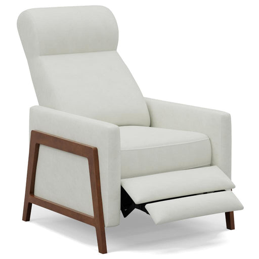 Sunset Trading Edge Pushback Leather Recliner | Manual Reclining Chair | Thin Track Arms | Pearl White -  Chapter 11 Furniture (Lewiston, Maine)