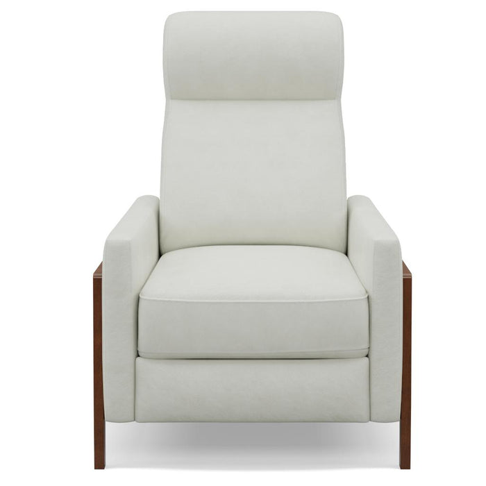 Sunset Trading Edge Pushback Leather Recliner | Manual Reclining Chair | Thin Track Arms | Pearl White -  Chapter 11 Furniture (Lewiston, Maine)