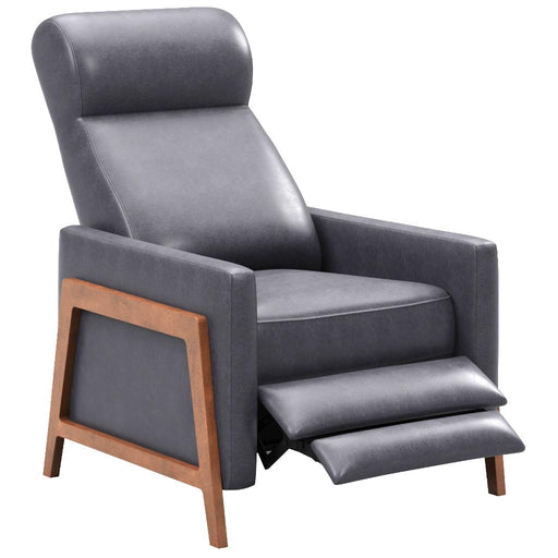 Sunset Trading Edge Pushback Leather Recliner | Manual Reclining Chair | Thin Track Arms | Gray -  Chapter 11 Furniture (Lewiston, Maine)
