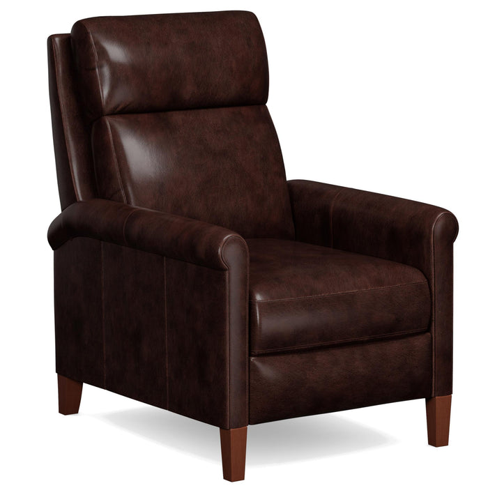 Sunset Trading Ethan Pushback Leather Recliner | Espresso Brown