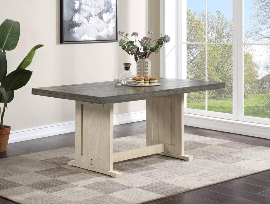 Sunset Trading Sunny Dining Nook Table Set | Distressed Antique White/Grey Wood | Kitchen Corner Storage Bench Seating -  Chapter 11 Furniture (Lewiston, Maine)