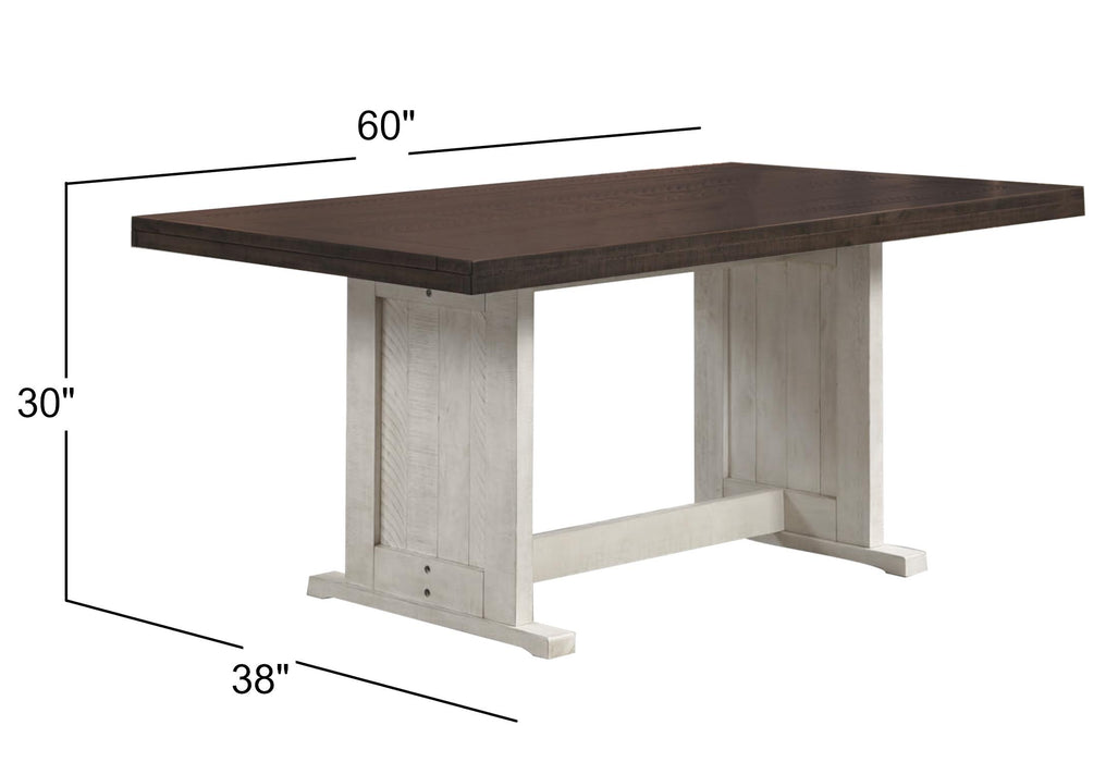 Sunset Trading Sunny Dining Nook Table Set | Distressed Cream/Brown Wood | Kitchen Corner Storage Bench Seating -  Chapter 11 Furniture (Lewiston, Maine)