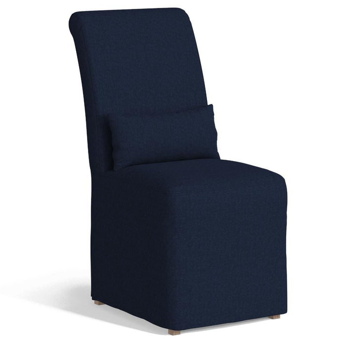 Sunset Trading Newport Slipcover Only for Dining Chair | Stain Resistant Performance Fabric | Navy Blue