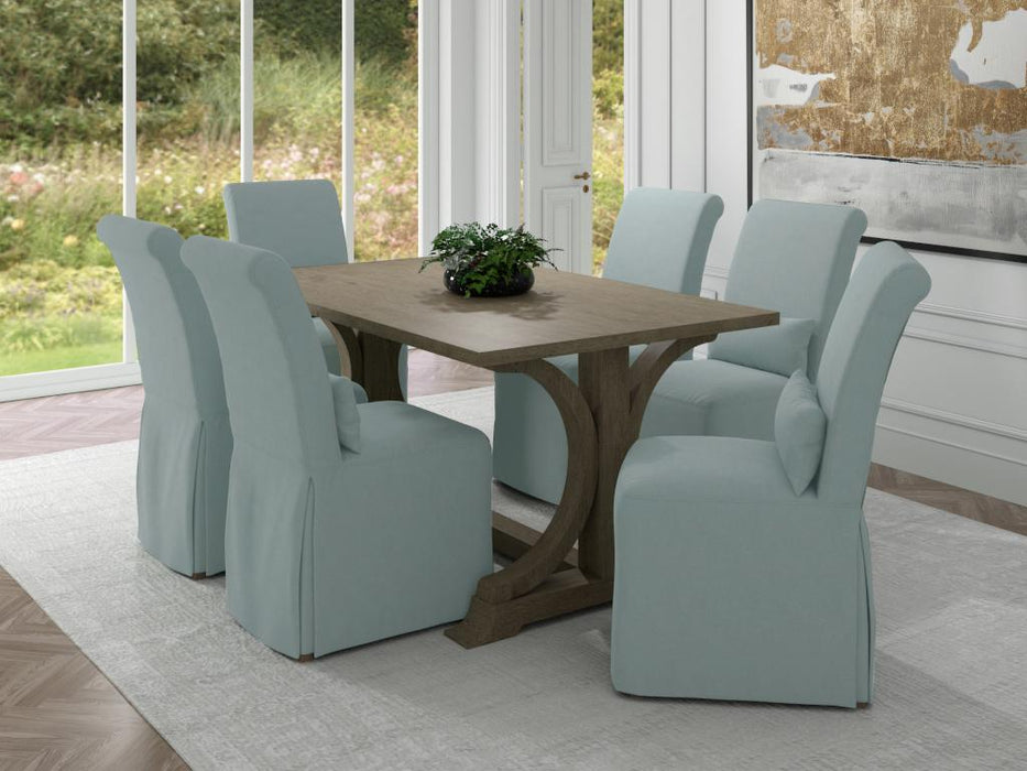 Sunset Trading Newport Slipcover Only for Dining Chair | Stain Resistant Performance Fabric | Ocean Blue -  Chapter 11 Furniture (Lewiston, Maine)