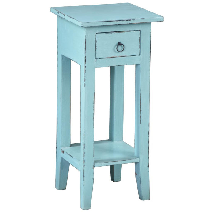 Sunset Trading Cottage Narrow Side End Table | Beach Blue Solid Wood | Fully Assembled Small Nightstand -  Chapter 11 Furniture (Lewiston, Maine)