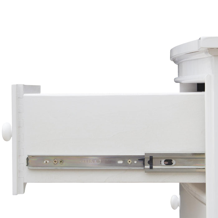 Sunset Trading White Shutter Wood 3 Drawer Nightstand -  Chapter 11 Furniture (Lewiston, Maine)