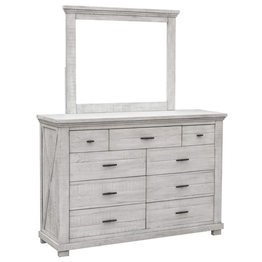 Sunset Trading Crossing Barn 9 Drawer Bedroom Dresser and Mirror | Gray Acacia Wood -  Chapter 11 Furniture (Lewiston, Maine)