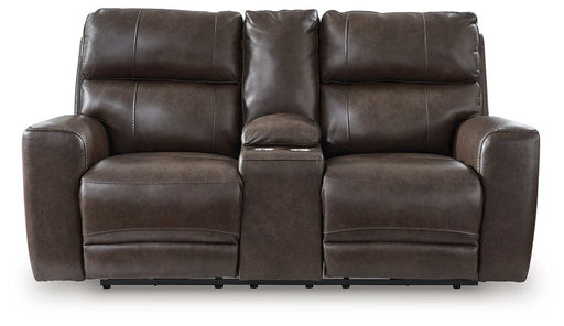 Crossplex Power Reclining Loveseat with Console -  Chapter 11 Furniture (Lewiston, Maine)