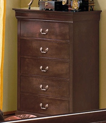 Crown Mark Furniture Louis Philip Drawer Chest in Dark Cherry -  Chapter 11 Furniture (Lewiston, Maine)