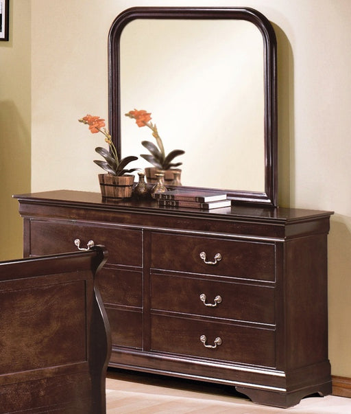 Crown Mark Furniture Louis Philip Dresser Mirror in Dark Cherry -  Chapter 11 Furniture (Lewiston, Maine)