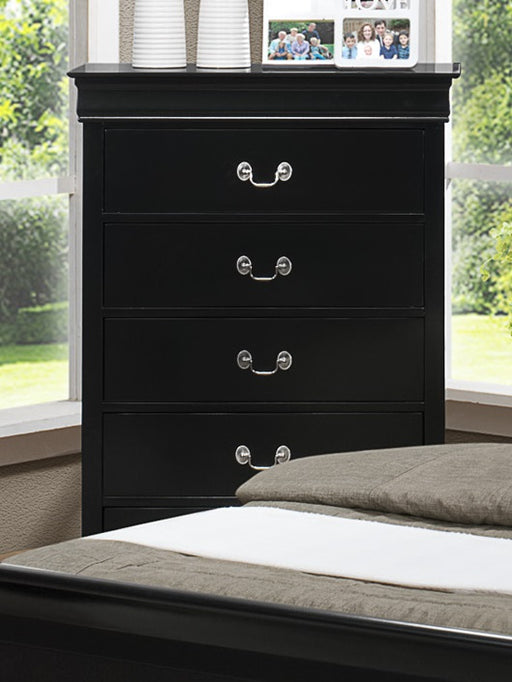 Crown Mark Furniture Louis Philip Drawer Chest in Black -  Chapter 11 Furniture (Lewiston, Maine)
