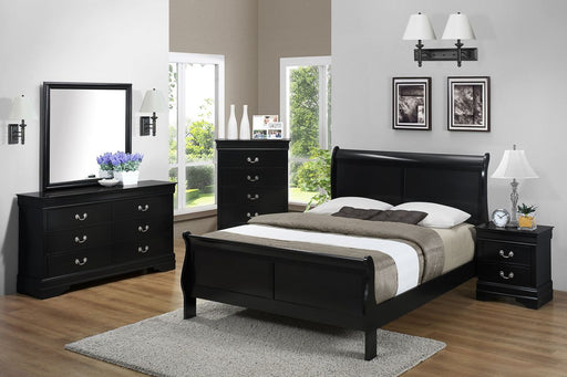 Crown Mark Furniture Louis Philip King Bed in Black -  Chapter 11 Furniture (Lewiston, Maine)