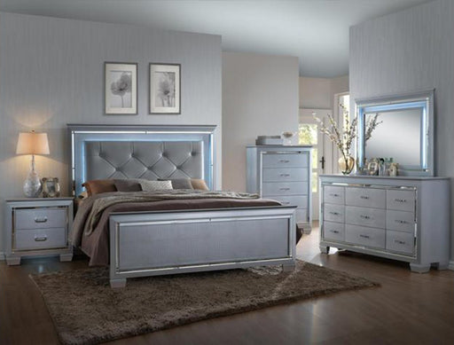 Crown Mark Furniture Lillian Queen Panel Bed in Silver -  Chapter 11 Furniture (Lewiston, Maine)