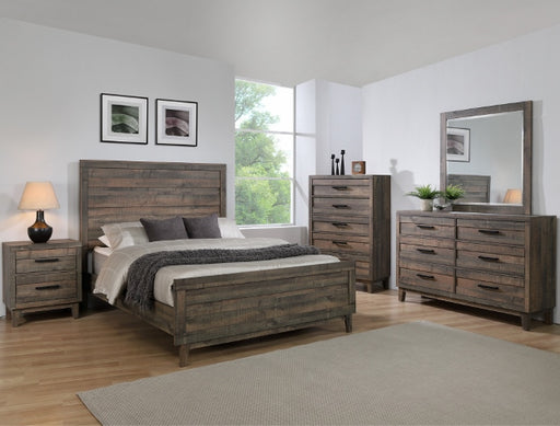 Crown Mark Tacoma King Panel Bed in Brown -  Chapter 11 Furniture (Lewiston, Maine)