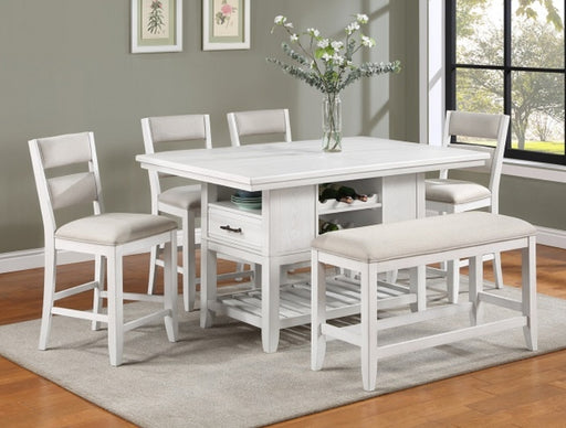 Crown Mark Furniture Wendy Counter Height Table in White -  Chapter 11 Furniture (Lewiston, Maine)