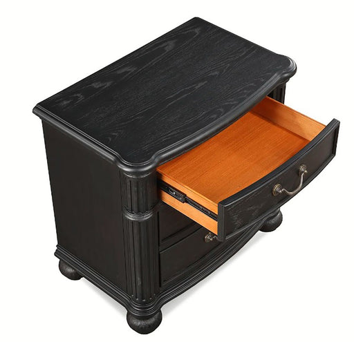 Crown Mark Furniture Kingsbury 3 Drawer Nightstand in Black -  Chapter 11 Furniture (Lewiston, Maine)
