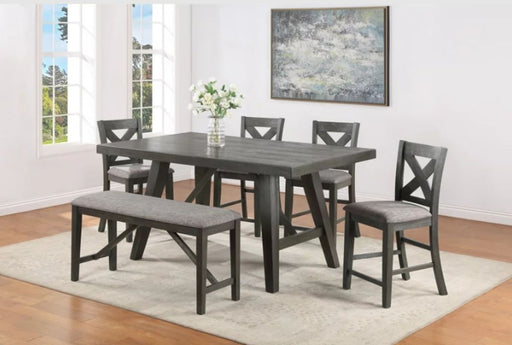 Crown Mark Furniture Rufus Bench in Dark Gray -  Chapter 11 Furniture (Lewiston, Maine)