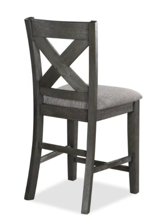 Crown Mark Furniture Rufus Counter Height Chair in Dark Gray (Set of 2) -  Chapter 11 Furniture (Lewiston, Maine)