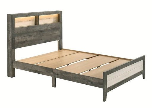Crown Mark Furniture Rhett Queen Platform Bed in Gray -  Chapter 11 Furniture (Lewiston, Maine)